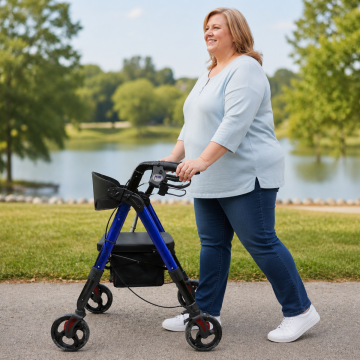 Aluminum Folding Bariatric Rollator