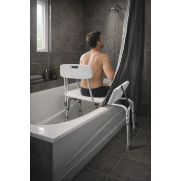 Transfer Bath Bench with Curtain Control